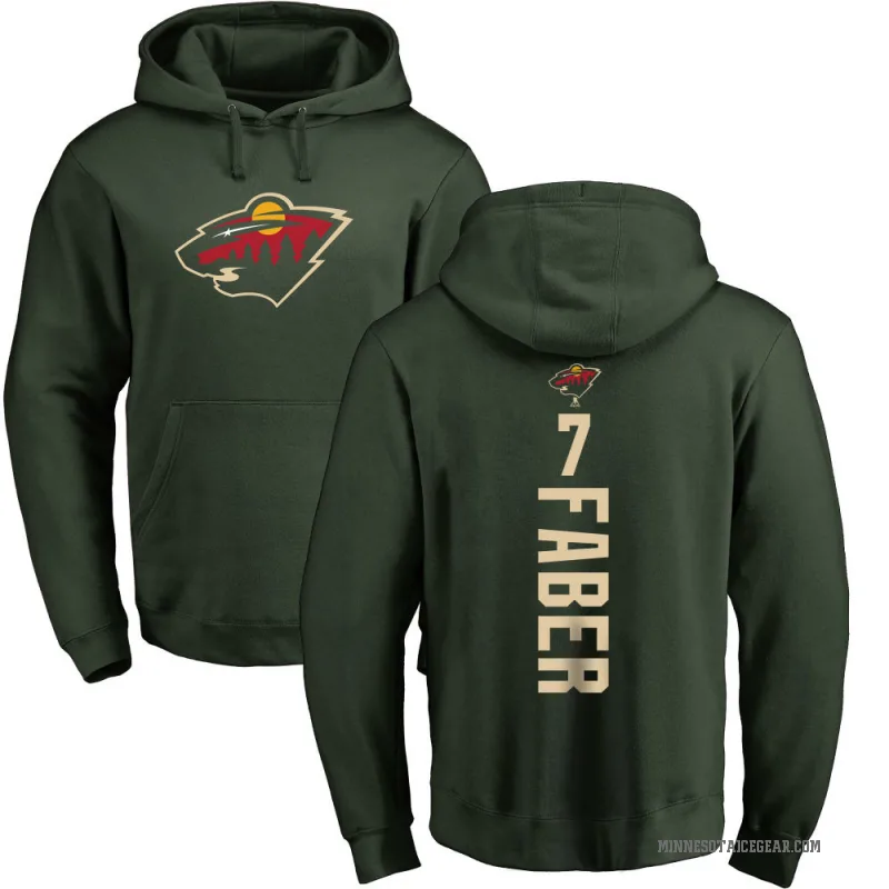 Brock Faber Men's Green Minnesota Wild Branded Backer Pullover Hoodie