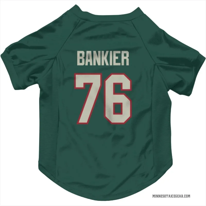 Caedan Bankier  Green Minnesota Wild   Dark  Cat & Dog Pet Jersey