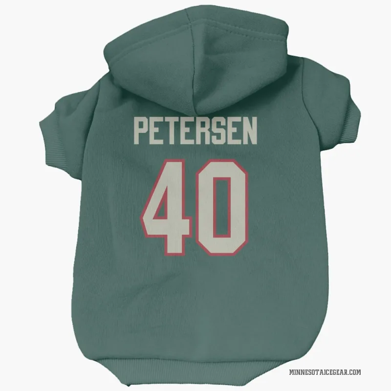 Cal Petersen  Green Minnesota Wild   Dark  Cat & Dog Pet Hoodie