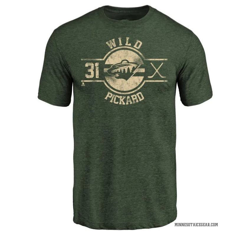 Calvin Pickard Men's Green Minnesota Wild Insignia T-Shirt -