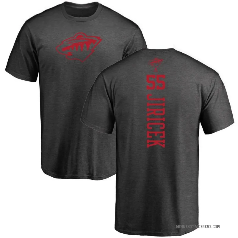 David Jiricek Youth Charcoal Minnesota Wild One Color Backer T-Shirt -
