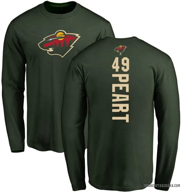 Jack Peart Men's Green Minnesota Wild Backer Long Sleeve T-Shirt -