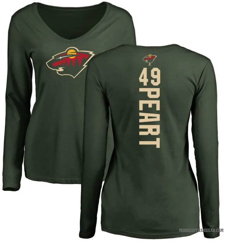 Jack Peart Women's Green Minnesota Wild Backer Long Sleeve T-Shirt -