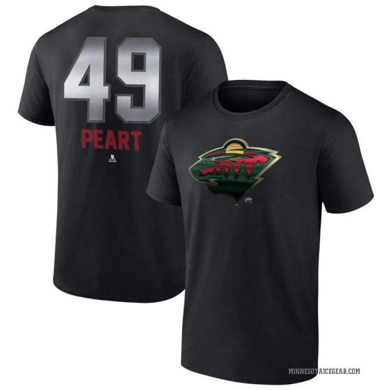 Jack Peart Youth Black Minnesota Wild Midnight Mascot Logo T-Shirt