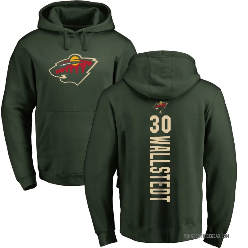 Jesper Wallstedt Men's Green Minnesota Wild Branded Backer Pullover Hoodie