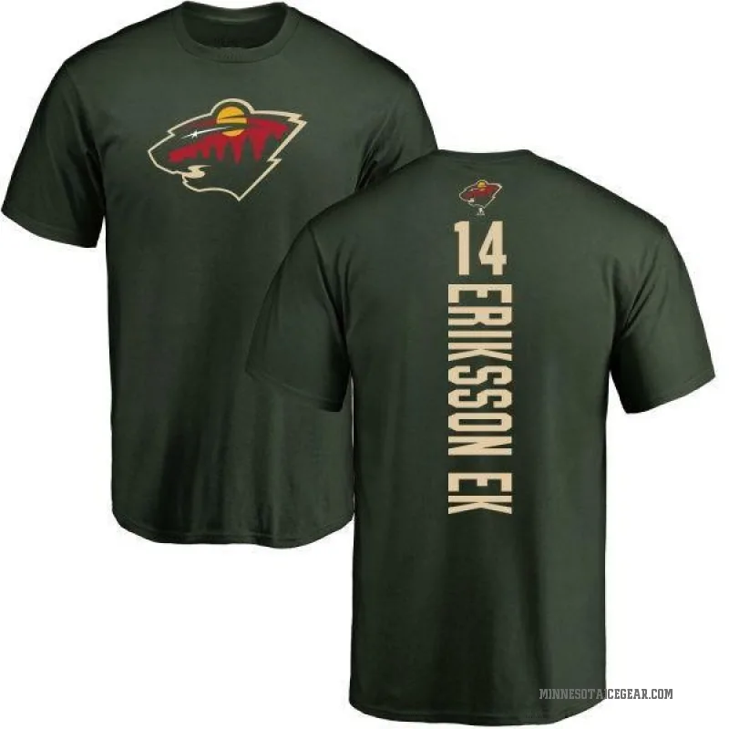 Joel Eriksson Ek Men's Green Minnesota Wild Backer T-Shirt -