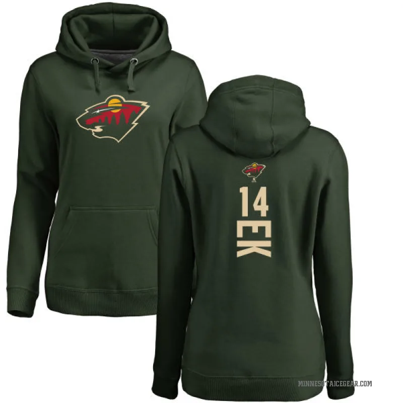 Joel Eriksson Ek Women's Green Minnesota Wild Branded Backer Pullover Hoodie