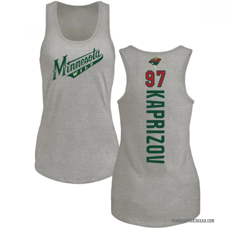 Kirill Kaprizov Women's Ash Minnesota Wild Backer Tank Top -
