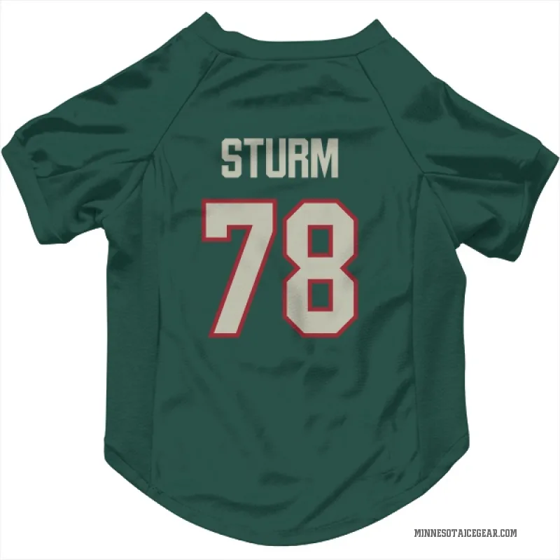 Nico Sturm  Green Minnesota Wild   Dark  Cat & Dog Pet Jersey