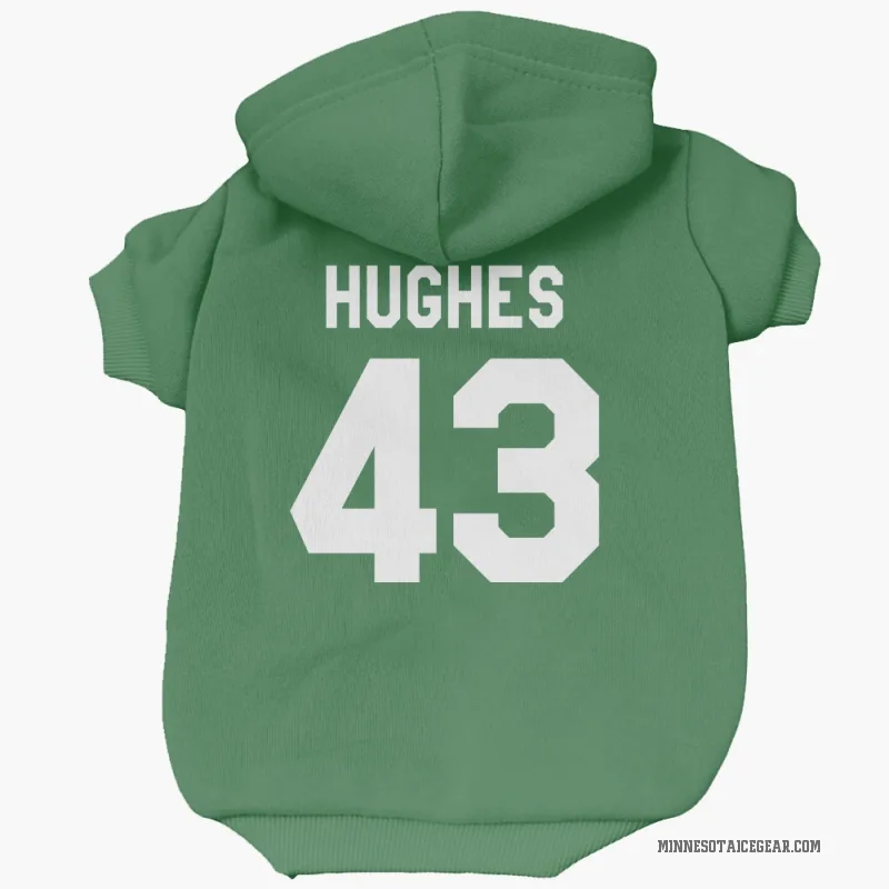 Quinn Hughes Green Minnesota Wild Cat & Dog Pet Hoodie