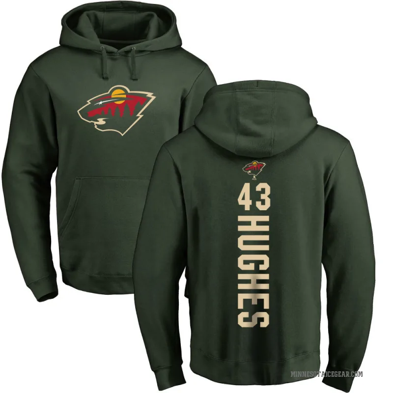 Quinn Hughes Youth Green Minnesota Wild Branded Backer Pullover Hoodie