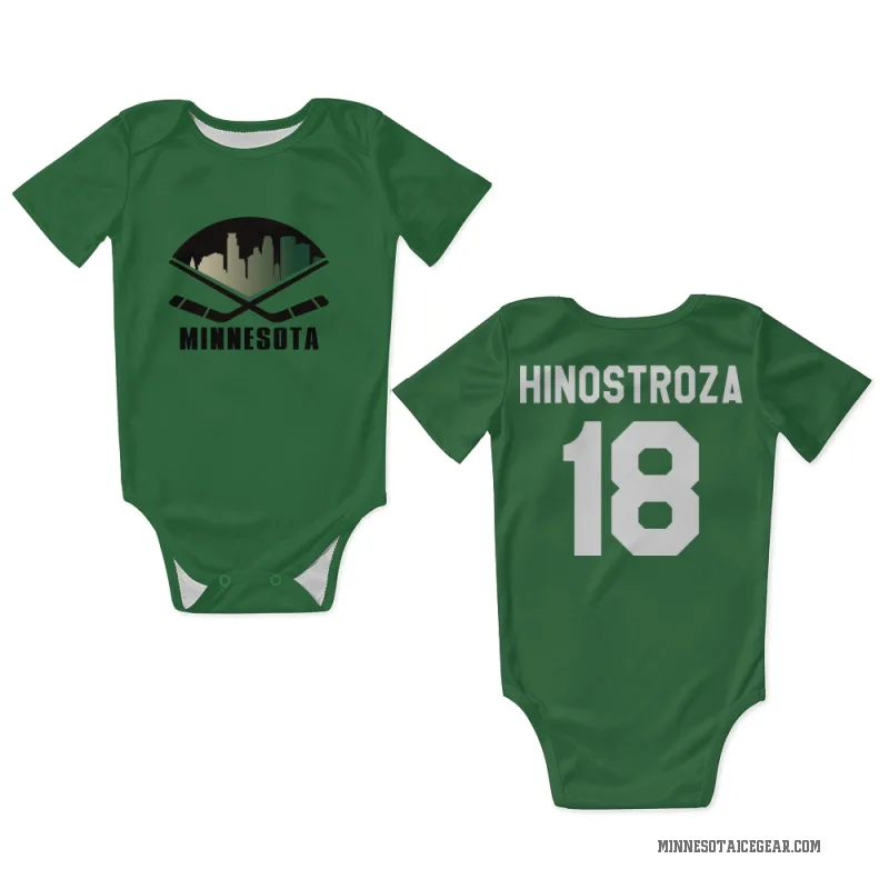 Vinnie Hinostroza Green Minnesota Wild Newborn & Infant Bodysuit