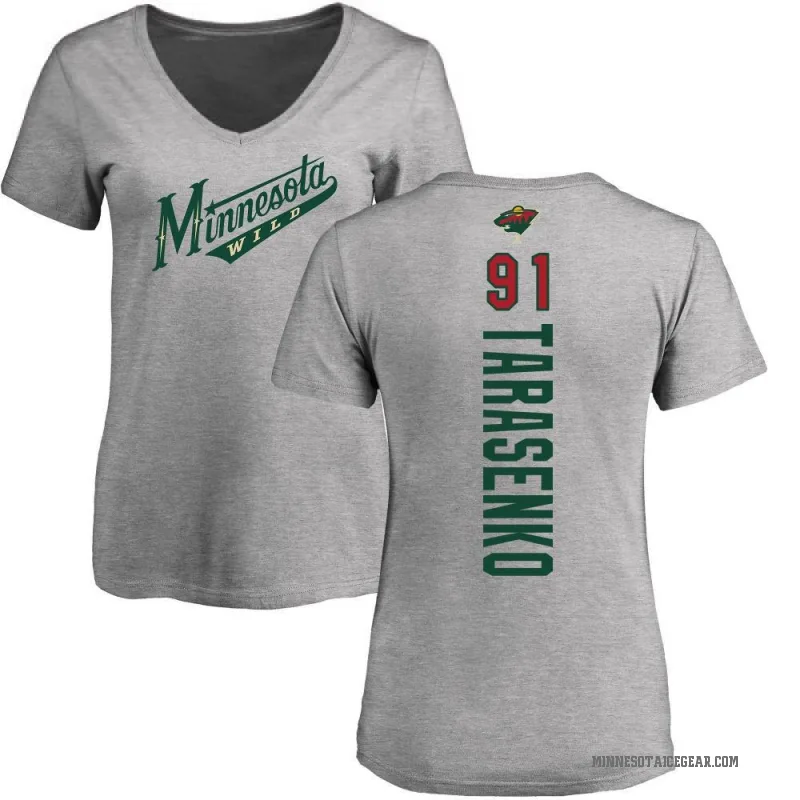 Vladimir Tarasenko Women's Ash Minnesota Wild Backer T-Shirt -